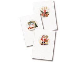 Pako compleet borduurpakket - drie kerstkaarten om zelf te borduren - 200.204 - voorgesorteerd garen - kruissteek - Aida - DIY kit