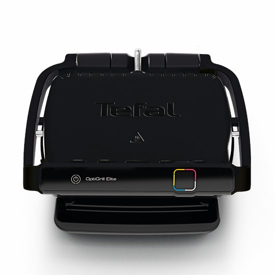 Tefal OptiGrill Elite GC7508 - Intelligente Contactgrill - 12 Automatische Programma's voor vlees, vis, groenten etc. - Digitale grillassistent - Gaarheidsindicator - Boostfunctie voor grillstrepen - 2000W - Zwart