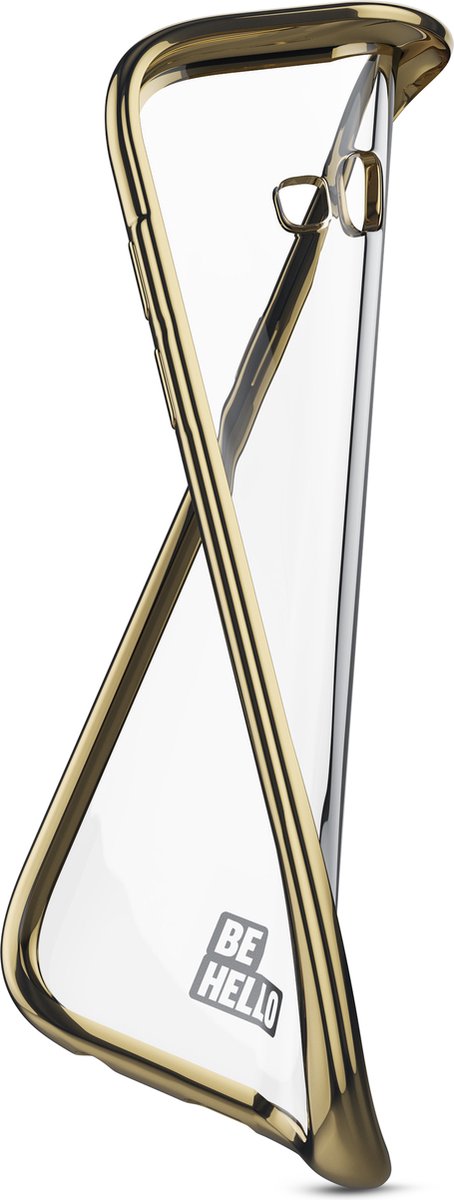 BeHello Samsung Galaxy A5 (2017) Gel Case Transparent Chrome edge pink