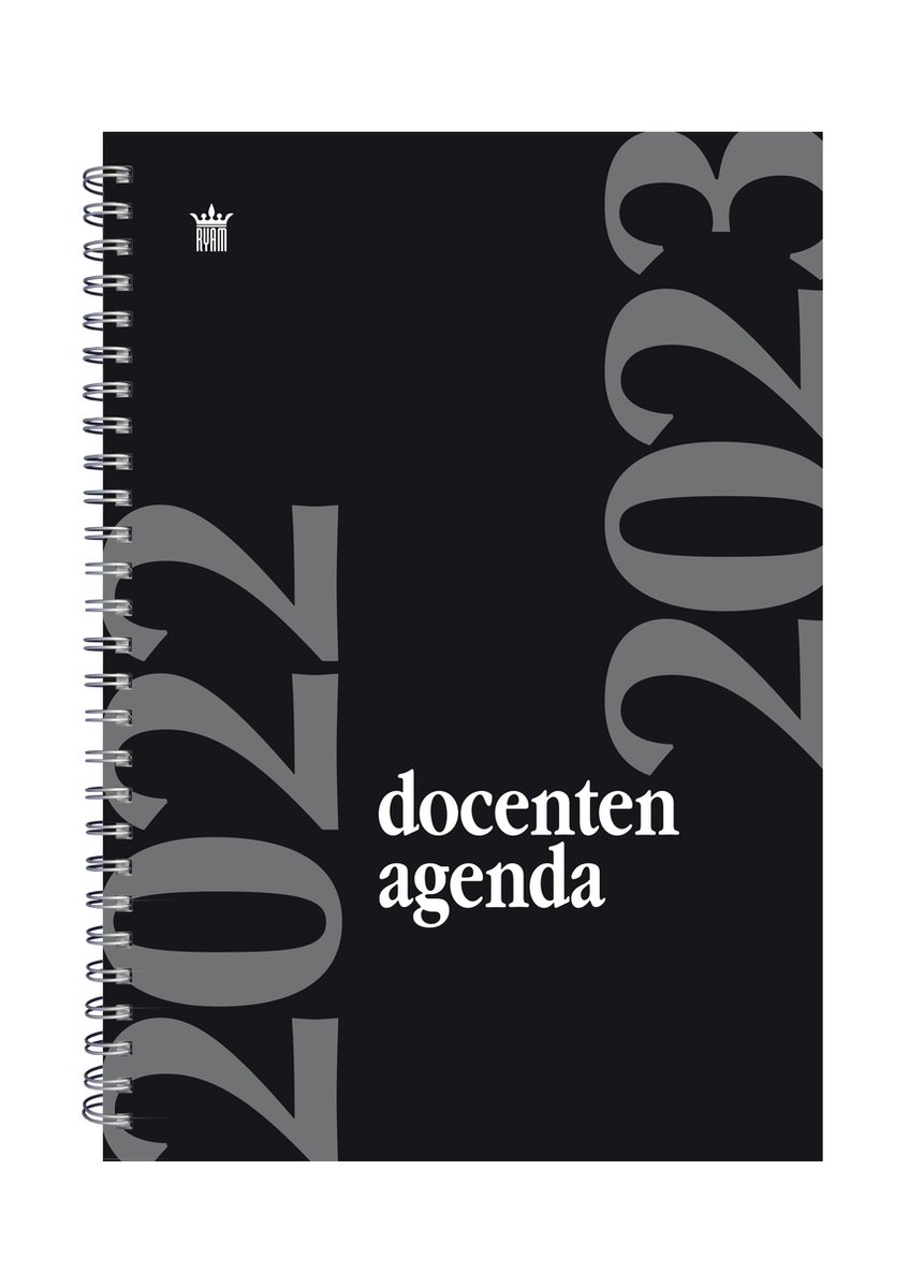 Ryam Docenten Agenda Spiraal - 2022/2023 - Zwart - Week per 2 pagina's - 21x29.7cm (A4)