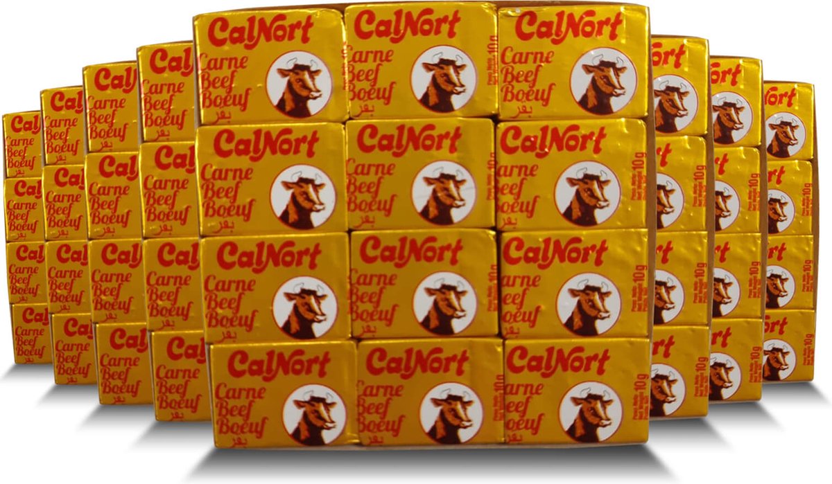 CalNort | 4 x 36 Runderbouillon blokjes a 10 gram | Beef, rundvlees | Halal | Multipack | EU product