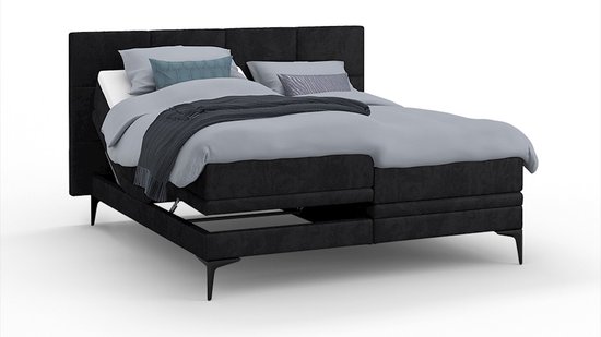 marcKonfort Oslo Hoofdbord 140 x 100 cm, gestoffeerd antraciet stof, totale dikte 8 cm
