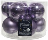 10x Boules de Noël bruyère violet lilas en verre 6 cm - mat/brillant - Décorations pour sapins de Noël