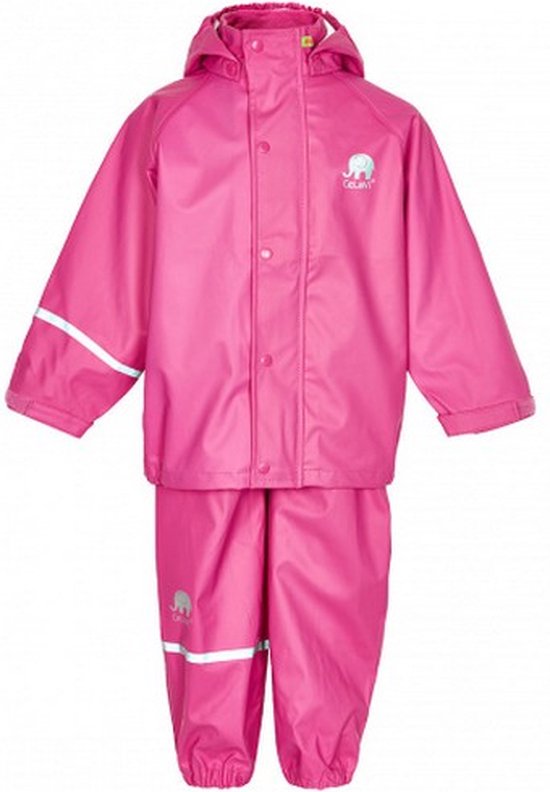 Playshoes - Regenpak met sterren, reflectoren, roze (pink 18), 80 cm