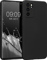 kwmobile telefoonhoesje geschikt voor Oppo Reno6 5G - Hoesje voor smartphone - Precisie camera uitsnede - TPU back cover in mat zwart