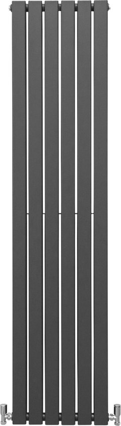 Traditionele 3 Kolom Radiator 1800 x 292mm Moderne Centrale Verwarmingsverwarmer Wit Koolstofstaal Verticaal Muurbevestigd Keuken Woonkamer Badkamer Bevestigingskit & Beugels