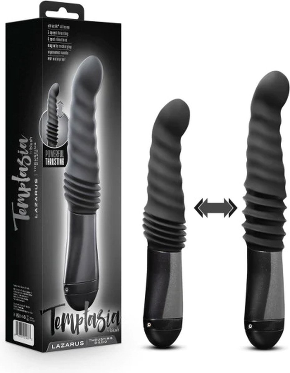 Goedkoopste Stotende Vibrator Temptasia Lazarus - Thrusting Dildo - Stootlengte 3.1 cm - 3 Krachtige Standen - Sex Toys - Sexspeeltjes voor vrouwen