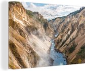 Toile Peinture Water - Yellowstone - Berg - 90x60 cm - Décoration murale