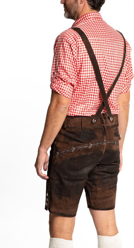 Lederhose heren kort, wildleder 100