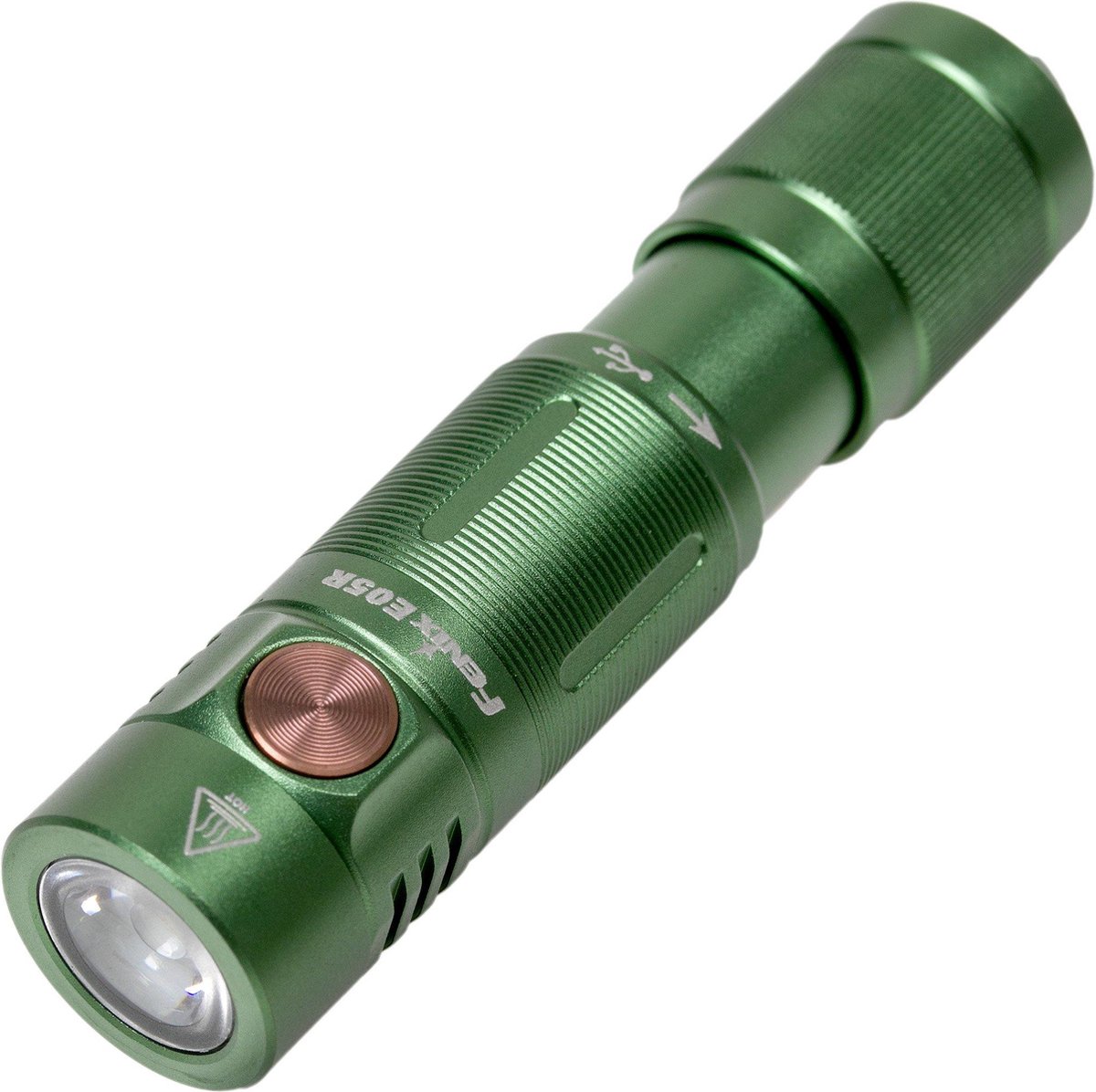 Fenix E05R Zaklamp FEE05R-GR Sleutelhangerzaklamp Oplaadbaar Compact Every Day Carry,400 Lumen, Groen, Aluminium