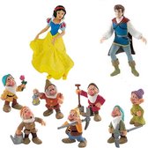 Ensemble de jeu Blanche-Neige et les Sept Nains - 9 Figurines - Disney - 5-9 cm