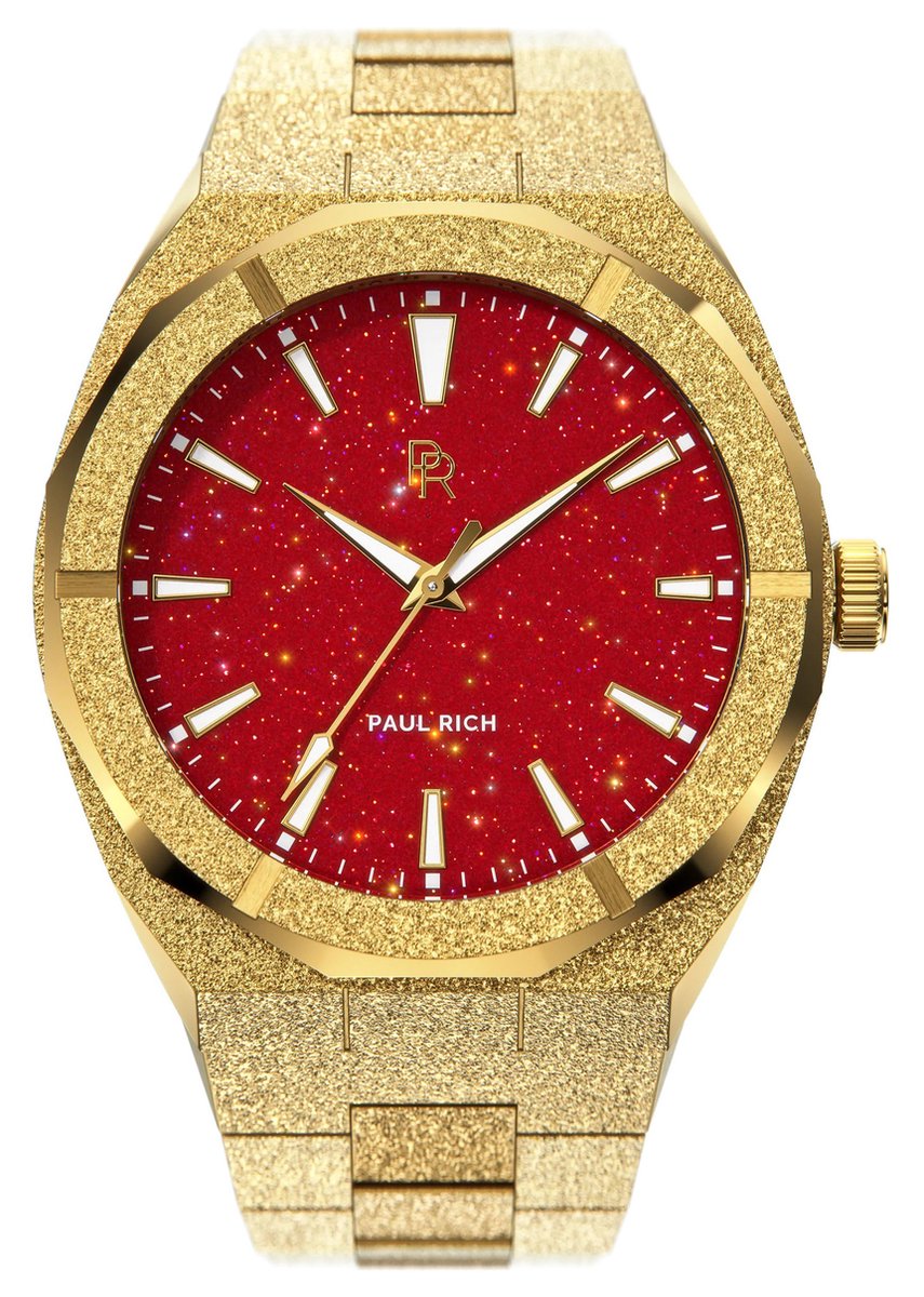 Paul Rich Frosted Star Dust Gold Red FSD07 horloge