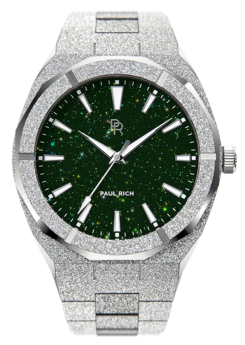 Paul Rich Frosted Star Dust Silver Green FSD06 horloge