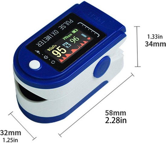 Vingertop Pulse Oximeter- Accuraat- Makkelijk in gebruik