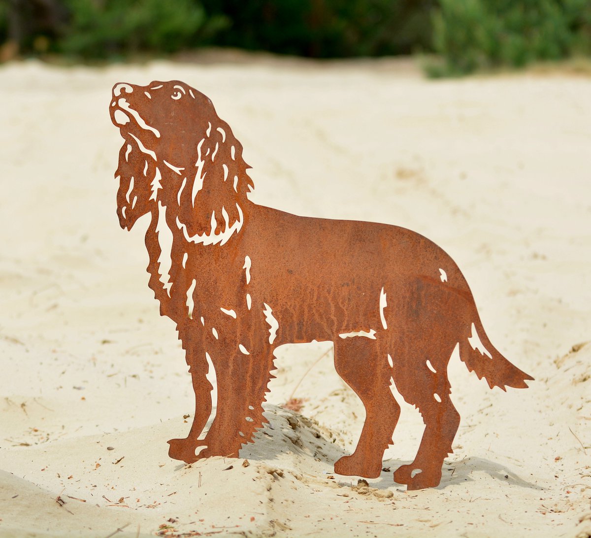 working cocker spaniel - dierenbeeld - cortenstaal - NL fabrikaat