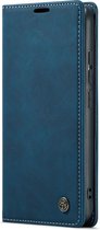 Casemania Hoesje Geschikt voor Oppo Reno 8 Lite Navy Blue - Portemonnee Book Case