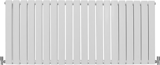 Foto: Design radiator sierradiator verwarming wit 600 mm x 1400 mm inclusief schoonmaakborstel bevestigingsset plat horizontaal