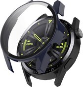 YONO Case geschikt voor Huawei Watch GT 3 - 42mm - Screen Protector Hoesje - Full Cover Bumper - Donkerblauw