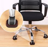 FSW-Products - Feutre pour chaise de bureau - 2 pièces - Dessous de verre - Tissu - Protecteur de sol - Protecteur de roue