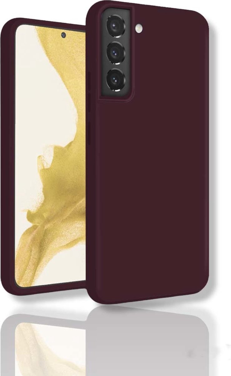 oTronica Hoesje Geschikt Voor Samsung Galaxy S22 Plus backcover liquid siliconen hoesje - Bordeaux rood