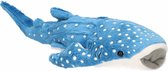 Pluche knuffel blauwe walvis haai 28 cm - Walvissen/Haaien speelgoed dieren/vissen