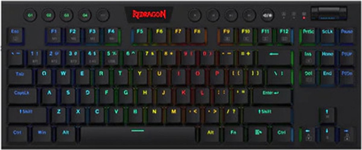 Redragon Horus K621-TKL Gaming Toetsenbord - High End mechanisch toetsenbord - Macro-toetsen - Tenkeyless