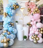 aroha - Ballonnenboog Gender Reveal - 206 roze & blauwe ballonnen - feestartikelen & feest versiering