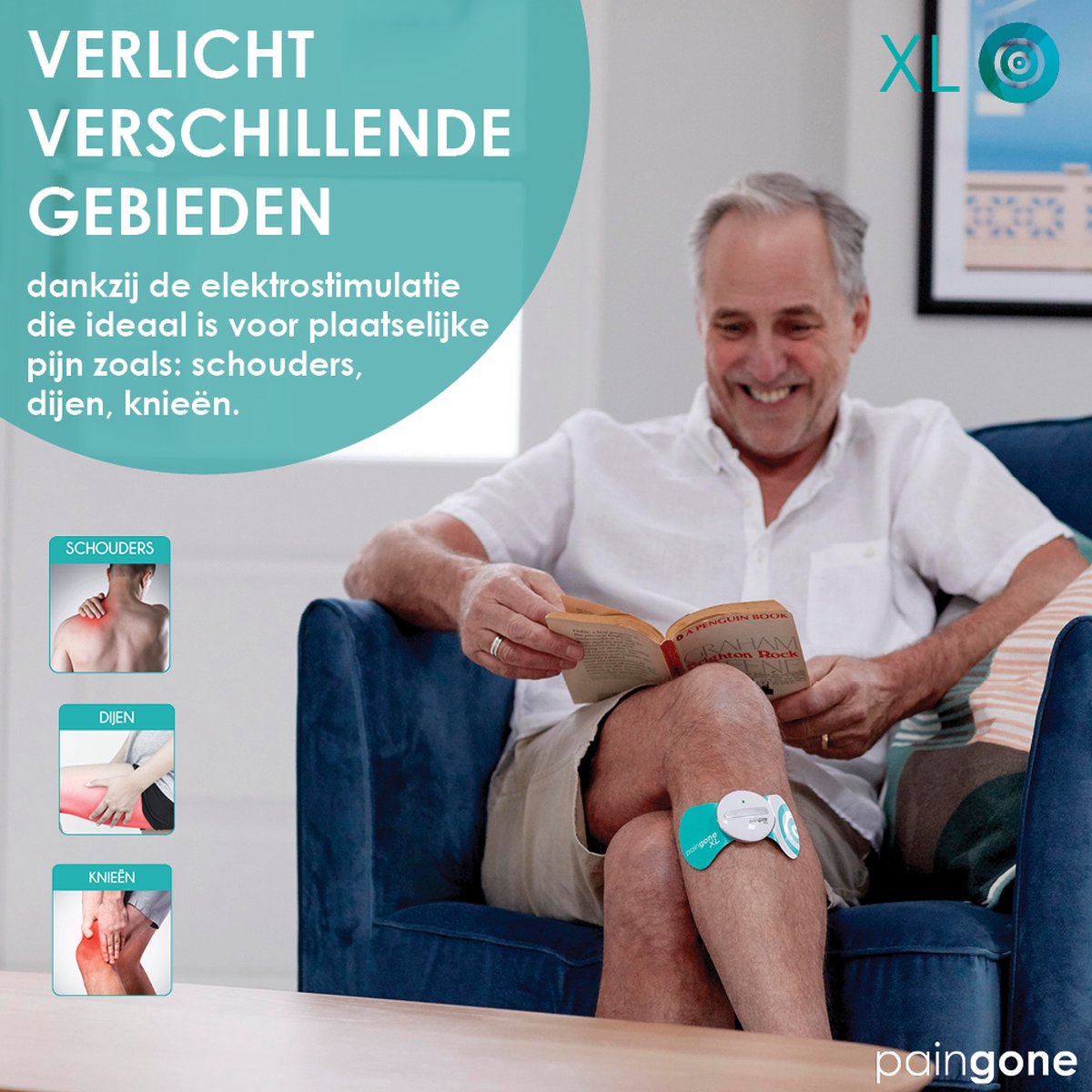 Paingone TENS elektrostimulatie in penvorm, verlicht pijn zoals rug, nek,  knie, handen, snelle verlichting, oranje : : Gezondheid &  persoonlijke verzorging