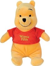 Gele Disney Winnie de Poeh beer knuffel 19 cm speelgoed - Bosdieren beren cartoon knuffels - Speelgoed voor kinderen