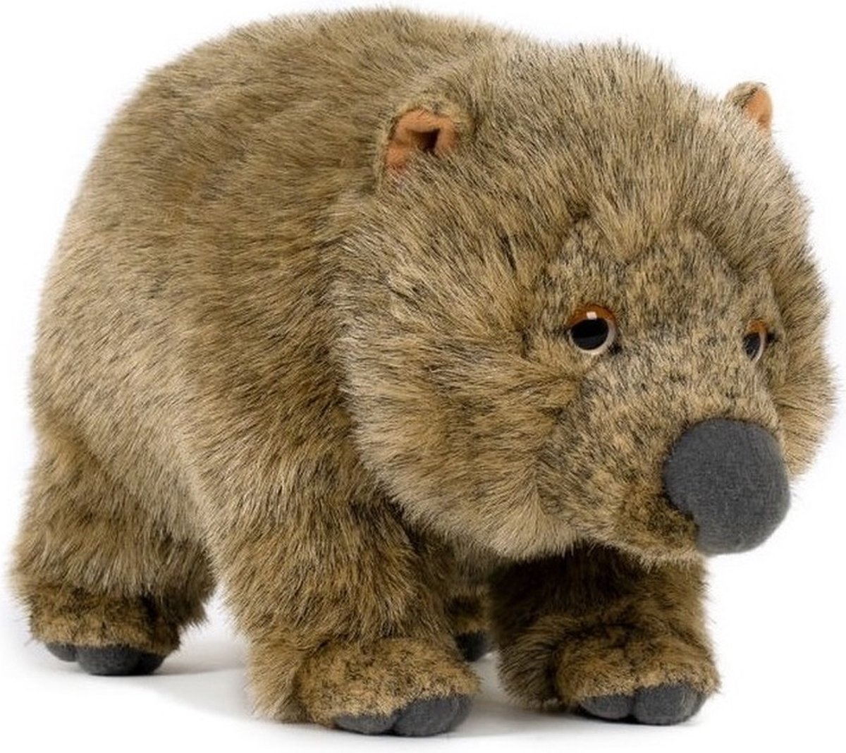 Pluche wombat/buideldier knuffel - 25 cm speelgoed - Dierenknuffels/knuffeldieren - voor kinderen
