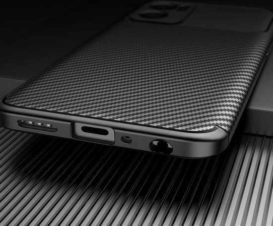 Coque Carbone Pour Oppo Find X5 Lite - Étui TPU Bumper Protecteur - Noir Neuf