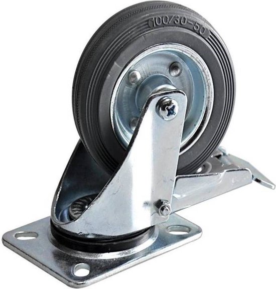 Steekwagenwiel, massief rubber, 3.00-4, 260 mm, lekvrij, reservewiel, bolderwagenband, steekwagen, PU-band, bolderwagenwiel, rood/zwart (20 x 75 mm