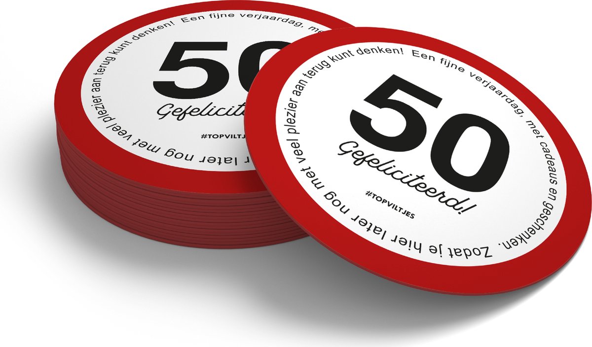 Bierviltjes Verjaardag | Gefeliciteerd 50 jaar (20 stuks)