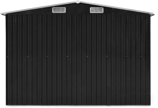 vidaXL - Tuinschuur - 257x298x178 - cm - metaal - antracietkleurig