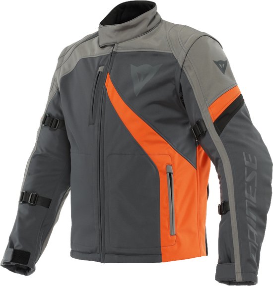 Dainese Ranch Tex Jas Ebony Houtskool Grijs Vlam Oranje - Jas