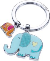 Doopbedankjes, 30 olifantenhanger bedankjes, olifant sleutelhanger organza zakje kraftpapier hanger, babyshower communie verjaardagsfeestje voor kinderen (roze