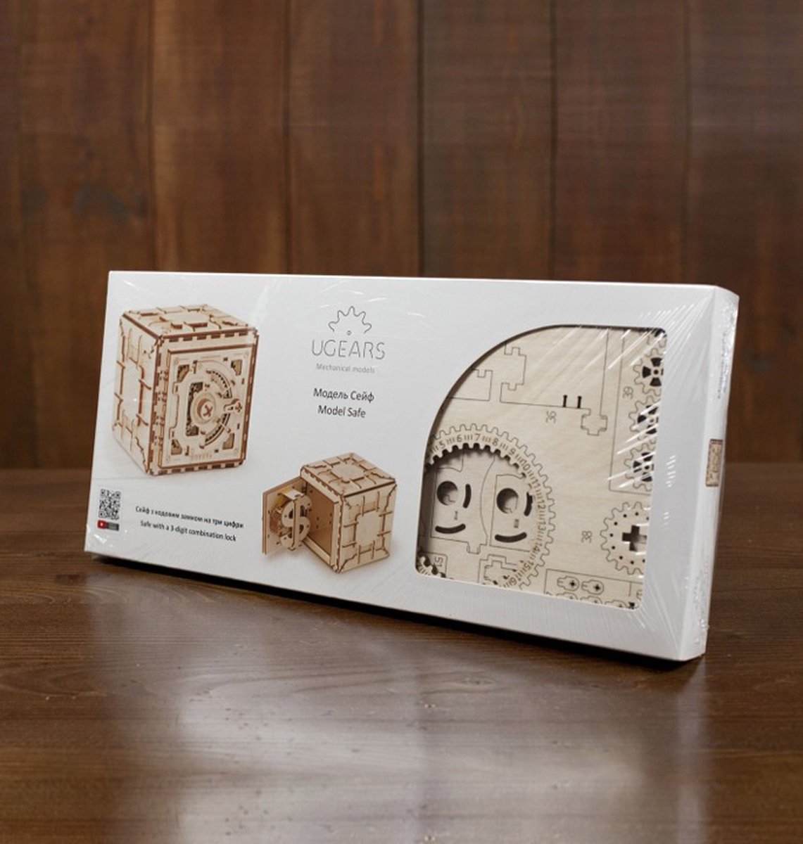 UGEARS 3D Modelbouw - Kluis - Mechanisch Bouwpakket Hout - Educatief Speelgoed — afbeelding 17