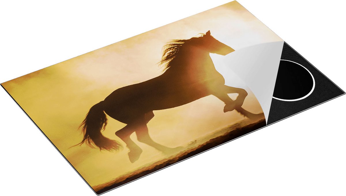 Chefcare Inductie Beschermer Silhouet van een Paard - 80x50 cm - Afdekplaat Inductie - Kookplaat Beschermer - Inductie Mat