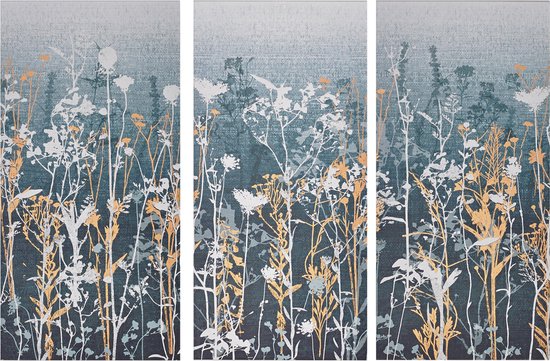 Art for the Home - Set de peinture sur toile - Fleurs - 3x 30x60 cm