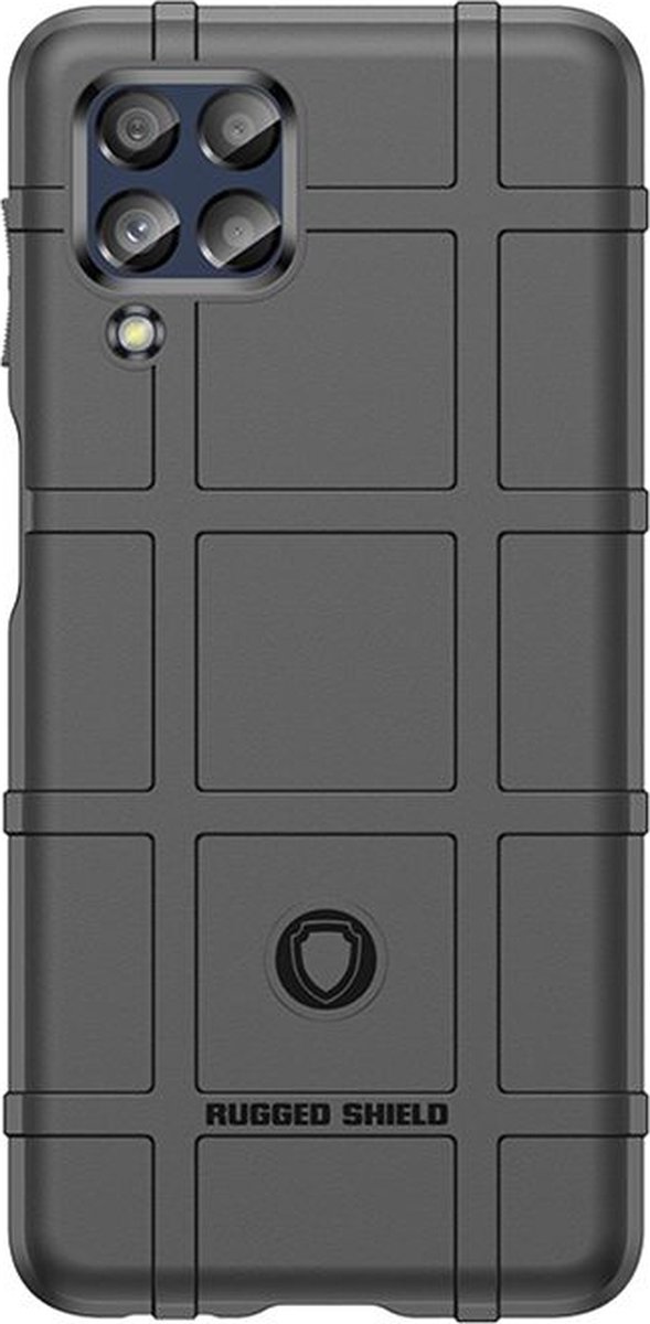 MobyDefend Hoesje - Geschikt voor Samsung Galaxy M53 - Rugged Shield TPU Backcover - Zwart