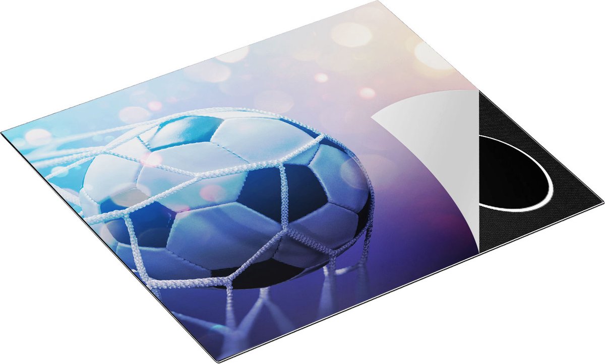Chefcare Inductie Beschermer Voetbal Bal Door het Goal Heen - 59x51 cm - Afdekplaat Inductie - Kookplaat Beschermer - Inductie Mat