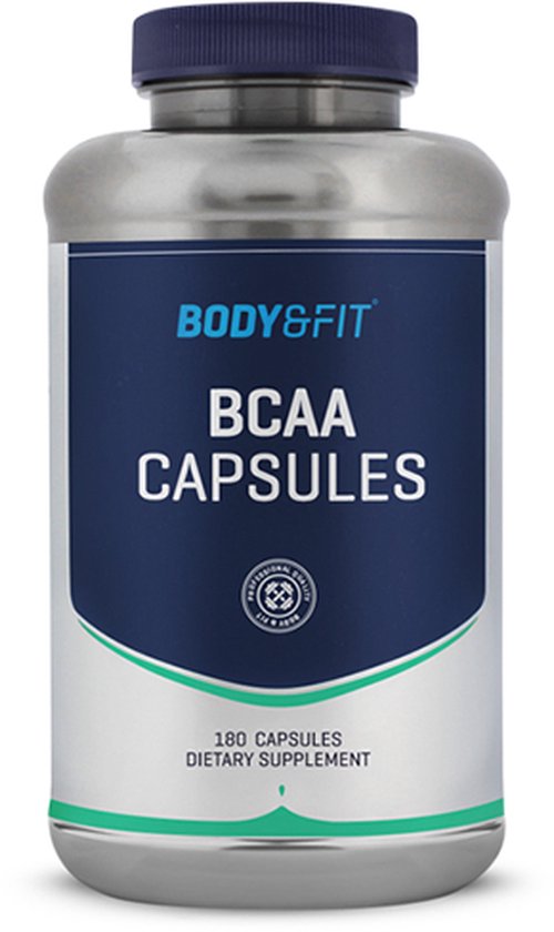 Body & Fit Vegan BCAA Capsules Aminozuren 180 Veggie Caps 1 Pot