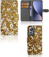 Telefoonhoesje Xiaomi 12 Pro Bookcase Barok Goud
