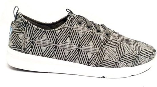 Toms Del Rey Sneaker 10008108 Grey angular Embroidert Maat 43.5