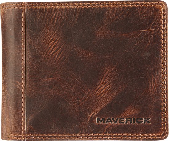 Maverick the original - portemonnee - billfold - RFID -  volnerf rundsleder - bruin