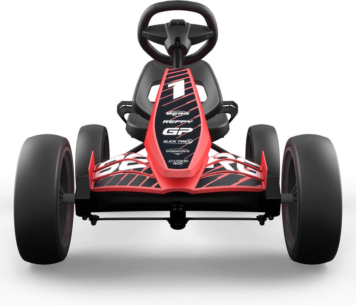 BERG Reppy GP skelter - Soundbox Race - 2,5+ Jaar - Verstelbare Stoel - EVA Banden - Rood/Zwart — afbeelding 6
