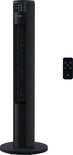 JAP Montreal - Stille torenventilator - Afstandsbediening en timer - Oscillerende kolomventilator - Design ventilator staand - Statiefventilator - Mat zwart
