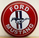 Ford Mustang Reclamebord van metaal METALEN-WANDBORD - MUURPLAAT - VINTAGE - RETRO - HORECA- BORD-WANDDECORATIE -TEKSTBORD - DECORATIEBORD - RECLAMEPLAAT - WANDPLAAT - NOSTALGIE -CAFE- BAR -MANCAVE- KROEG- MAN CAVE