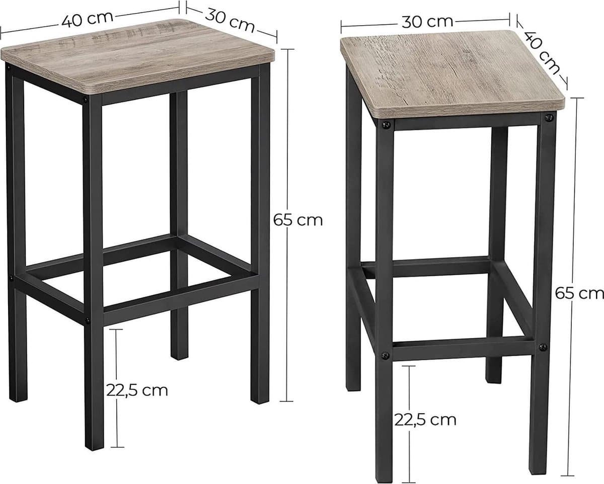 Barkruk 2-delige set, barstoel voor de keuken, keukenkruk, 5 cm goed Barkruk 2-delige set, barstoel voor de keuken, keukenkruk, 5 cm goed