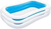 Zwembad Rechthoek Blauw en Wit | 262 x 175 x 56 cm | 2-laags | Oplaasbaar - Opblaasbad - Voor de hele familie